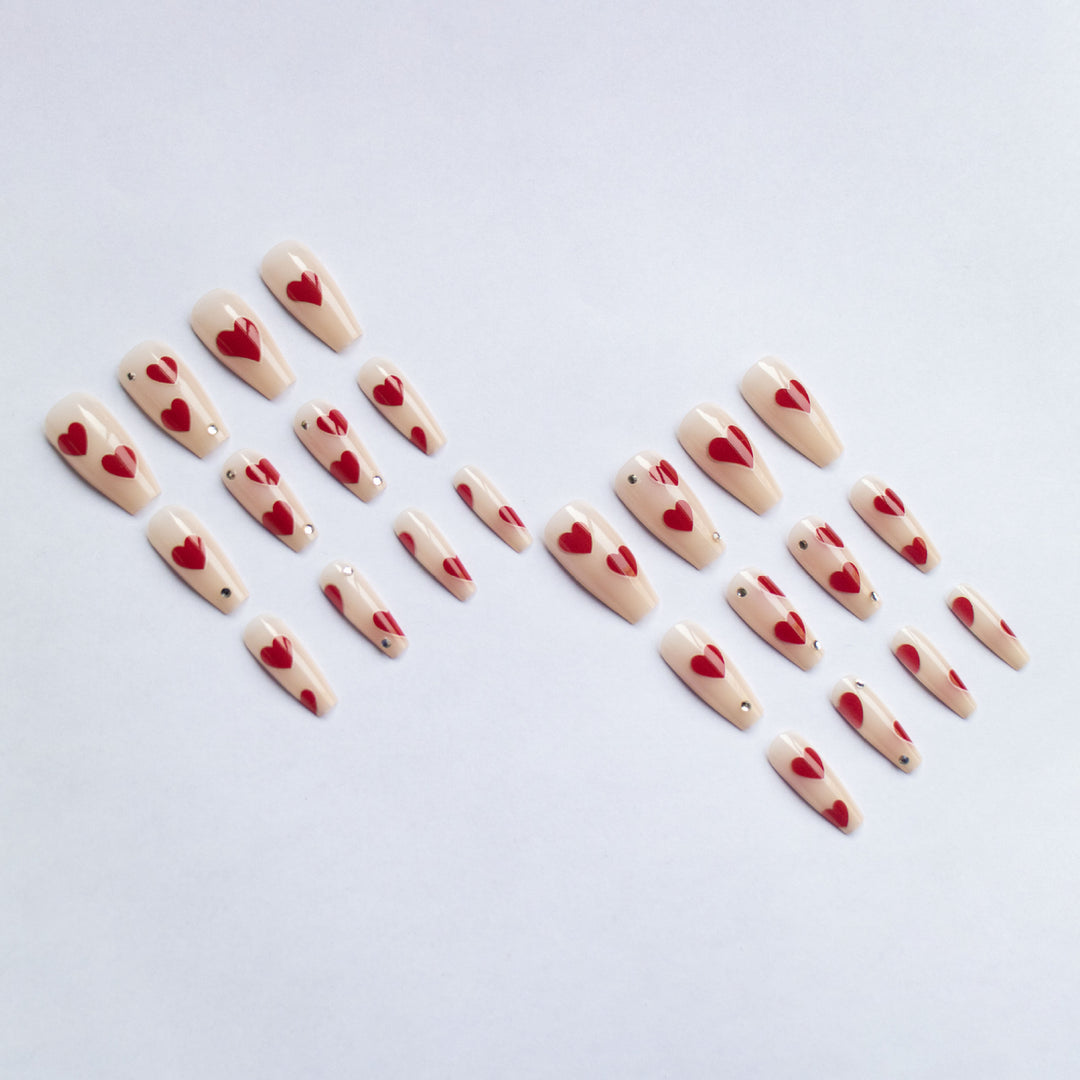 Herz-musteriges Gel-Nagelkunst-Kit