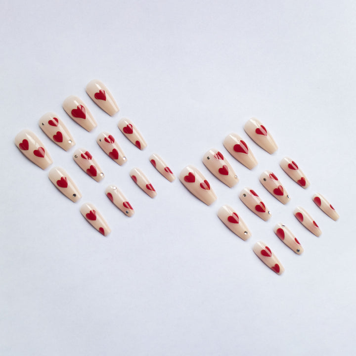 Herz-musteriges Gel-Nagelkunst-Kit