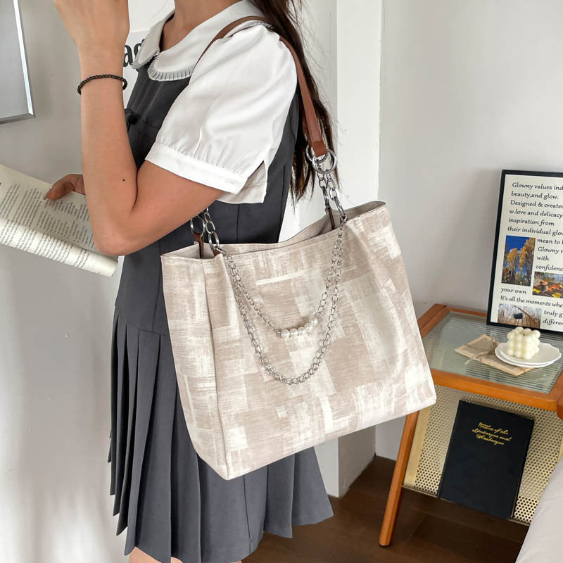 Chic strukturiert Schulter Tote