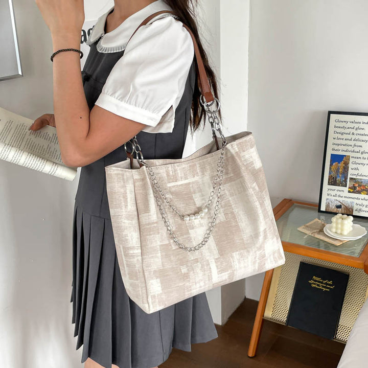 Chic strukturiert Schulter Tote