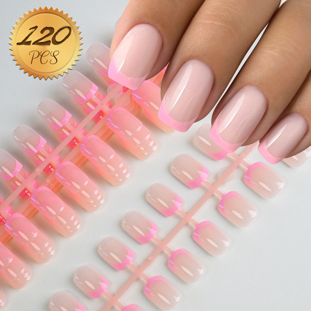 Dekoratives French Tip Press-On Nagelset Karnz