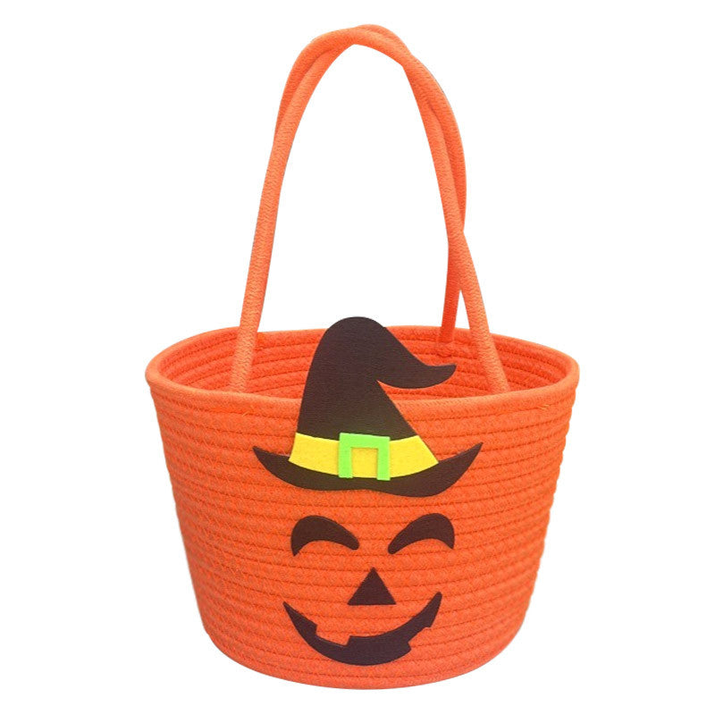 Damen Halloween Korb mit Zauberhut-Motiv Karnz
