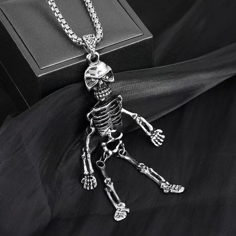 Skeleton Anhänger Halskette Karnz