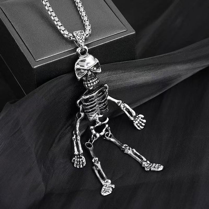 Skeleton Anhänger Halskette Karnz