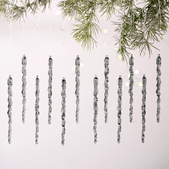 Dekorative Weihnachtslichterkette mit Eiszapfen-Design Karnz