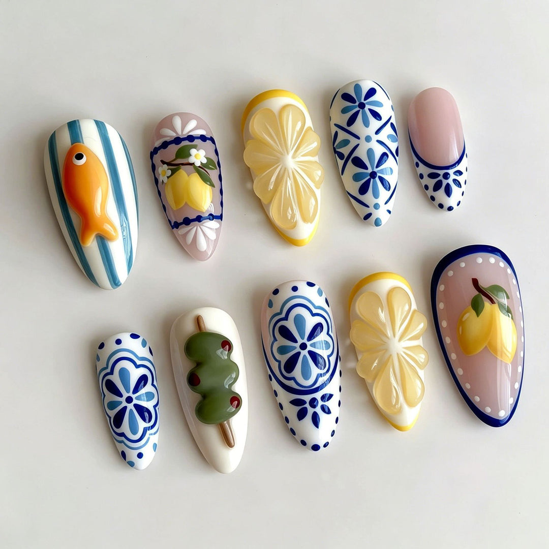 Luxus Nagelkunst-Set mit galaktischen Motiven Karnz