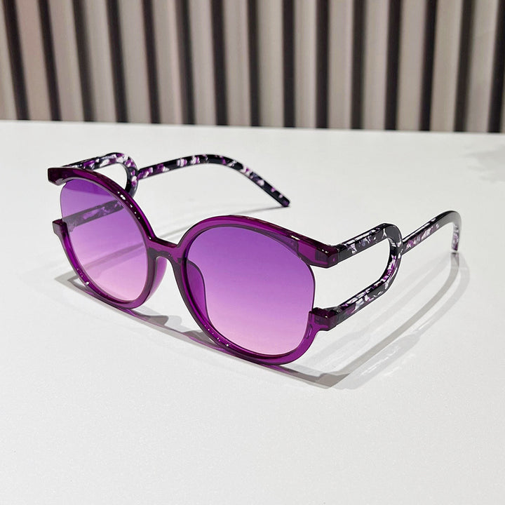Avant-Garde Zirkuläre Rahmen Sonnenbrille Karnz