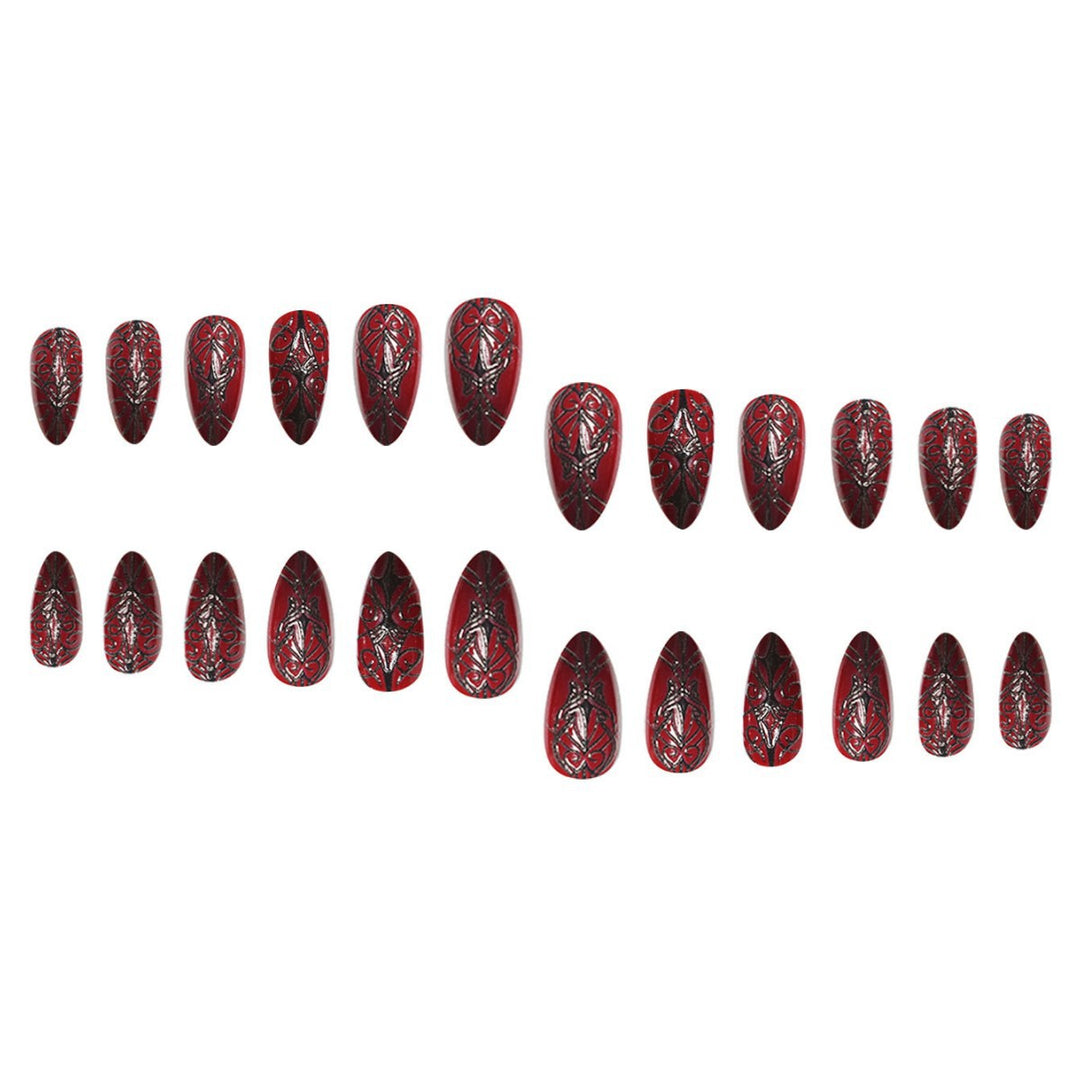 Gothic-inspirierten Stiletto Press-On Nagelverlängerungen Karnz