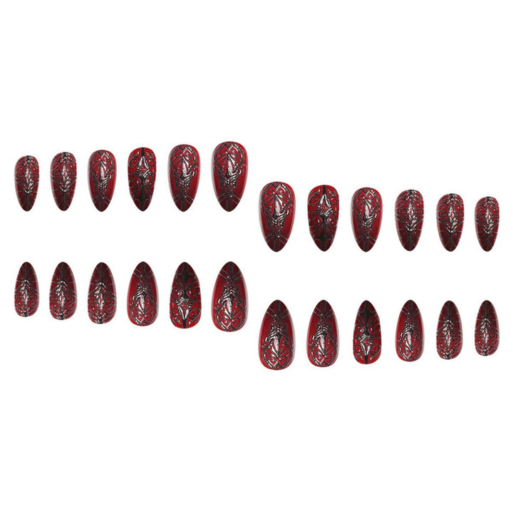 Gothic-inspirierten Stiletto Press-On Nagelverlängerungen Karnz