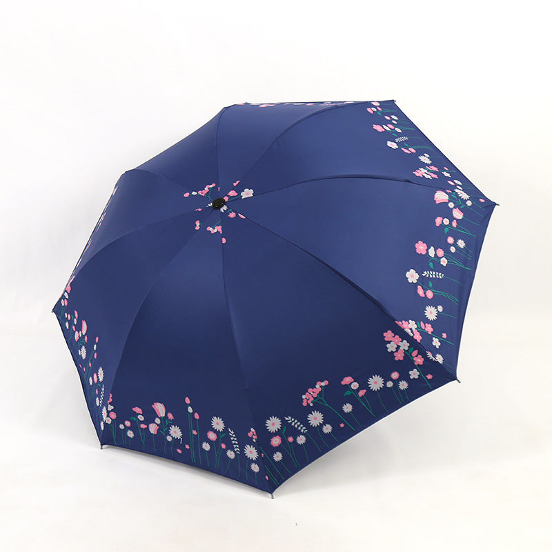 Damen Regenschirm mit floralen Akzenten Karnz