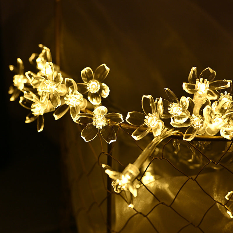 Dekorative Lichterkette mit bunten Kristallkugeln Karnz