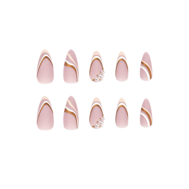 Kunstvolle Stiletto-Nägel mit elegantem Wellen-Design Karnz