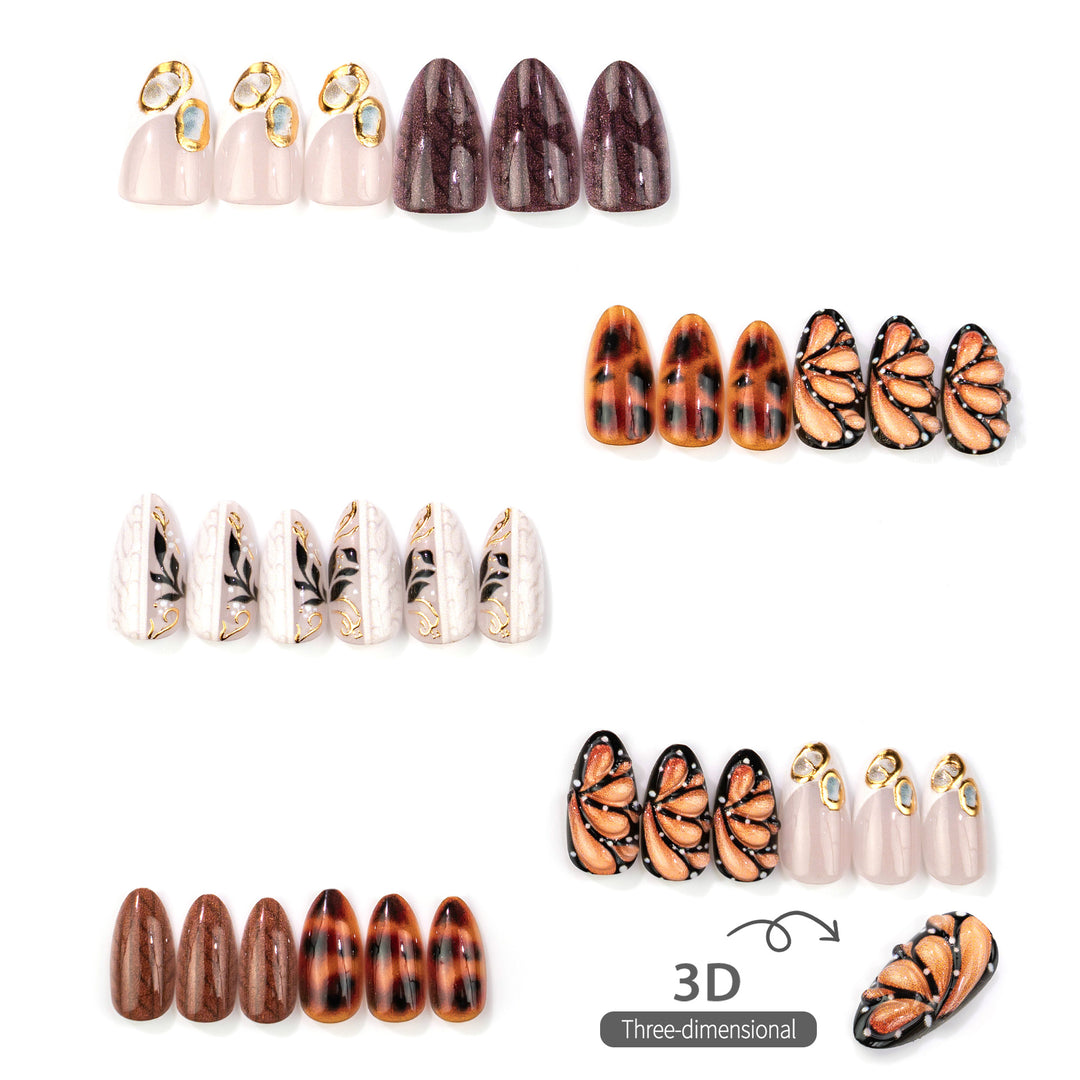 Manuelles Künstlerisches Press-On-Nagelset
