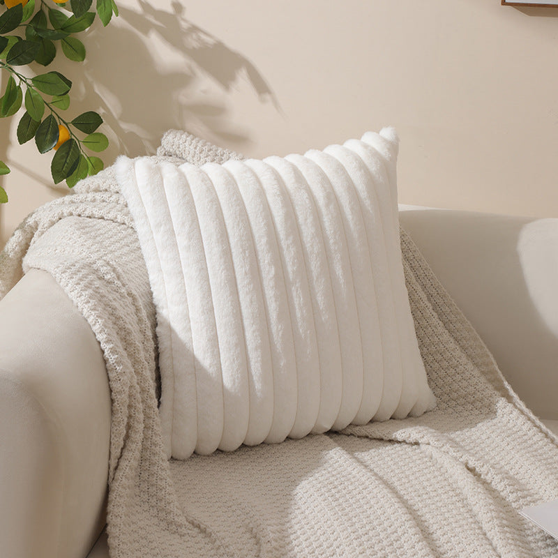 Strukturierter Plüsch Akzentkissen