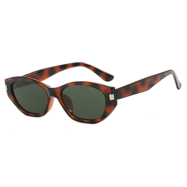 Damen modische Cat-Eye Sonnenbrille mit elegantem, transparentem Rahmen Karnz