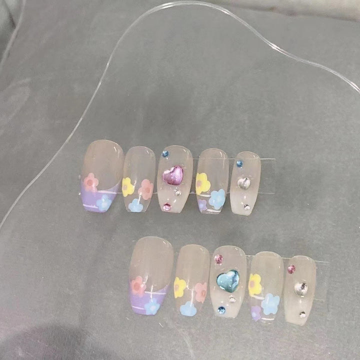 Dekorativer Press-On Nagelset