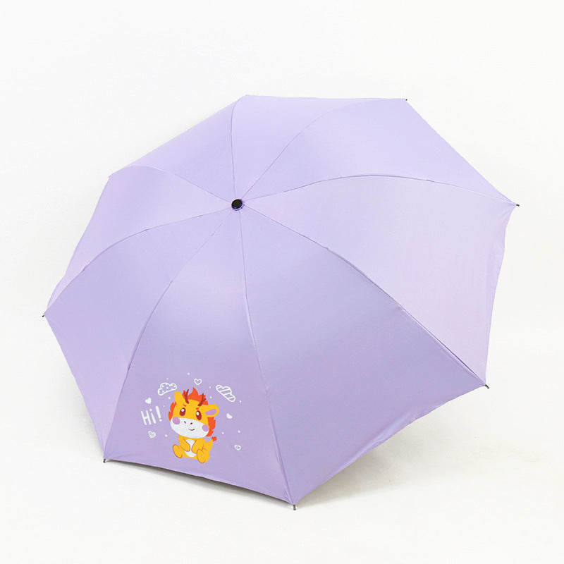 Damen Falt-Regenschirm mit lustigem Tierdesign Karnz