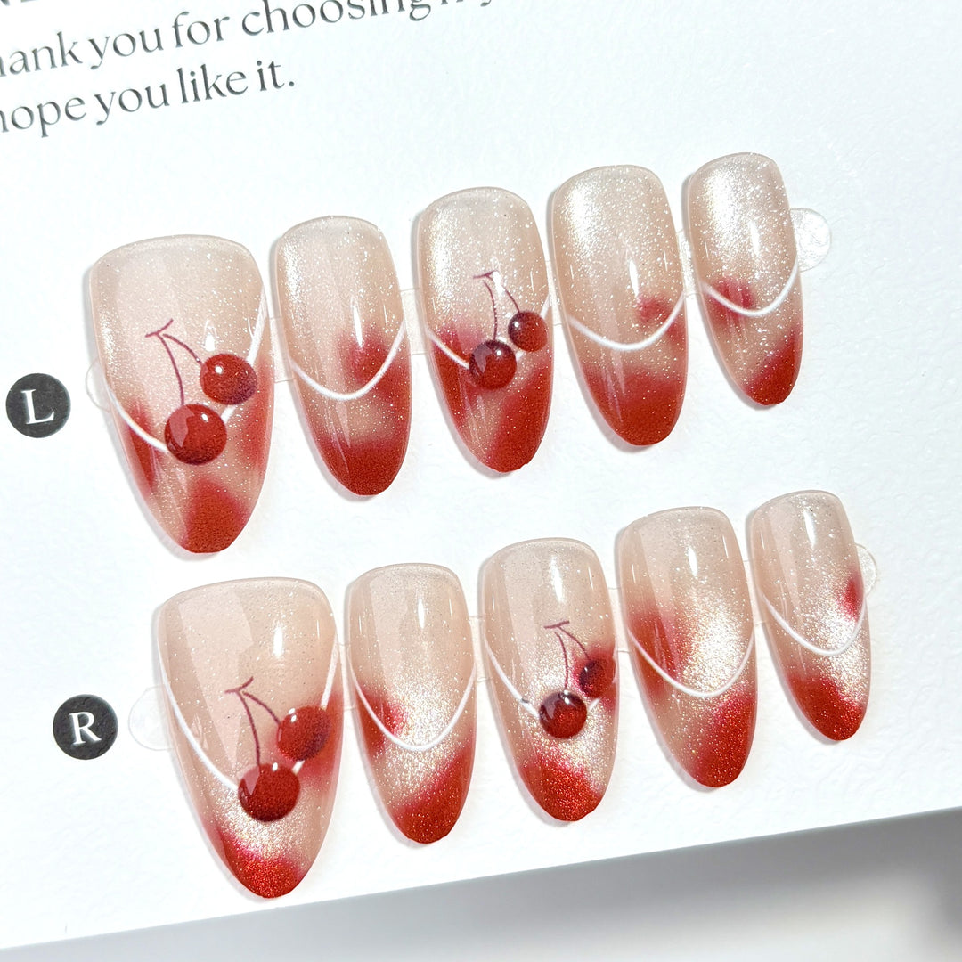 Kirschblüten Press-On Nagelkunst Set