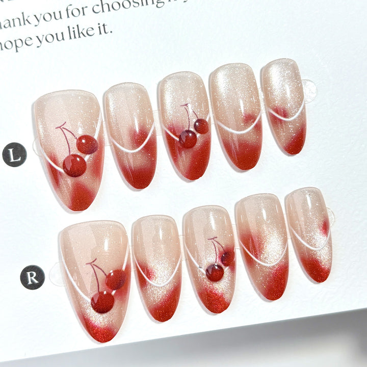 Kirschblüten Press-On Nagelkunst Set