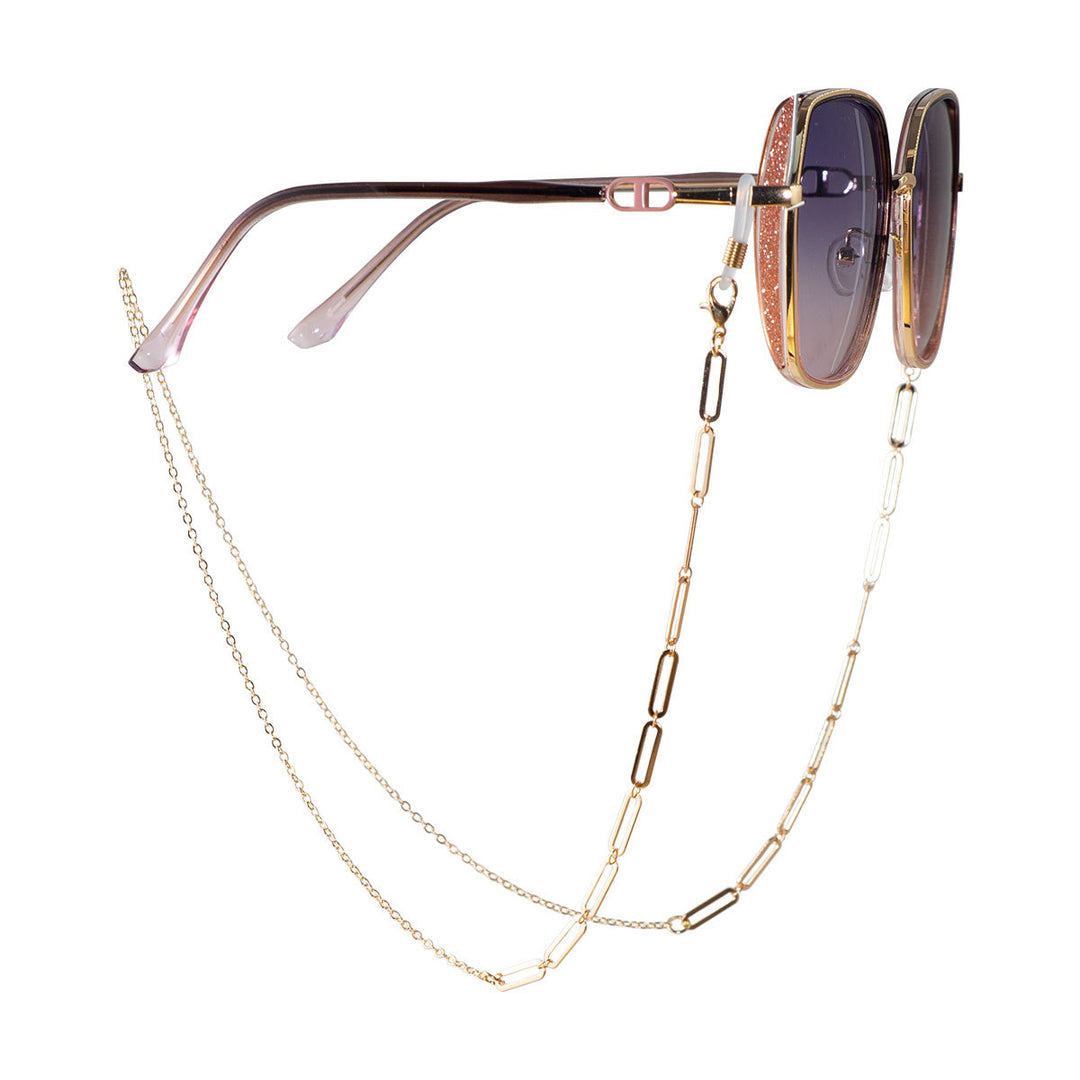 Elegante Büroklammer Stil Brille Kette Karnz