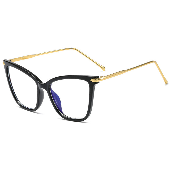 Damen Cat-Eye Brille mit filigranem Metallrahmen Karnz