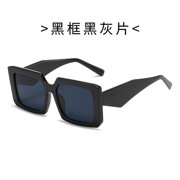 Damen Geometrische Sonnenbrille mit breitem Rahmen Karnz