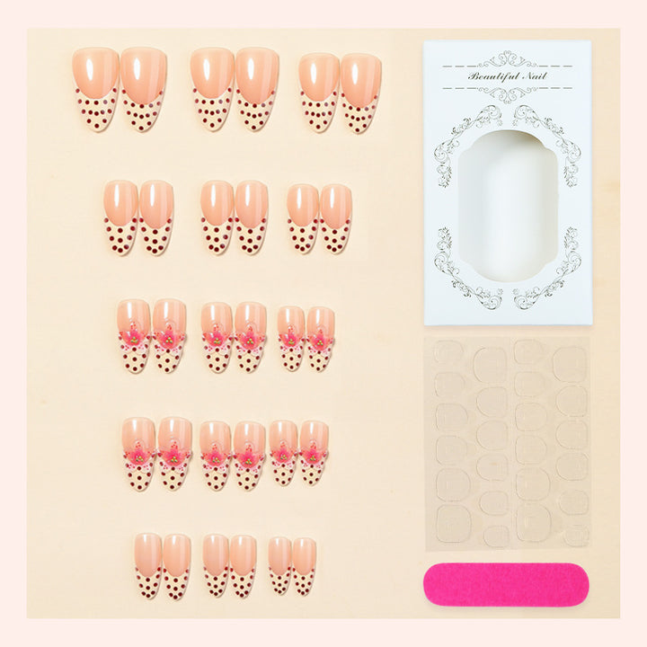 Polka Dot und Floral Press-On Nagel Kollektion Karnz