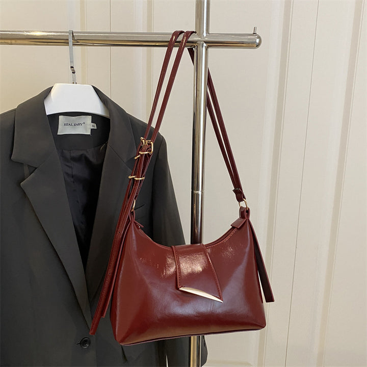 Luxuriöse Patelleder-Schultertasche Karnz