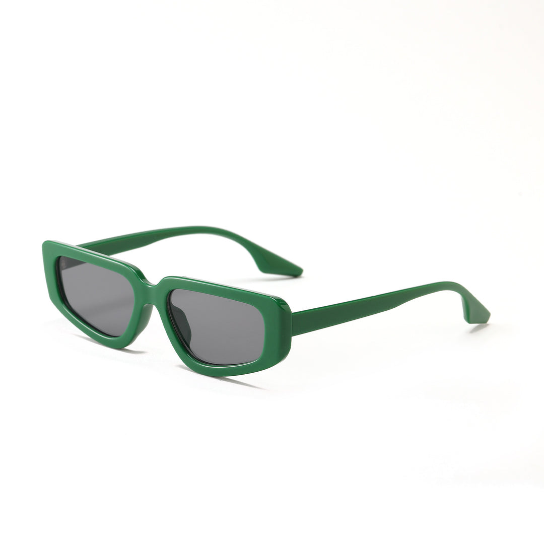 Damen modische quadratische Sonnenbrille mit modernem hochglänzendem Kunststoffrahmen Karnz