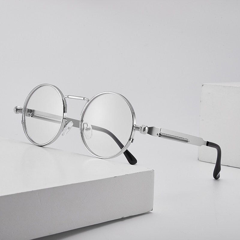 Damen elegante runde Metallbrille Karnz