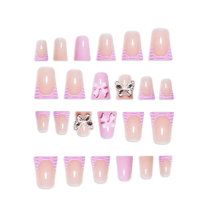 3D Floral Press-On Nagelkunst Set Karnz