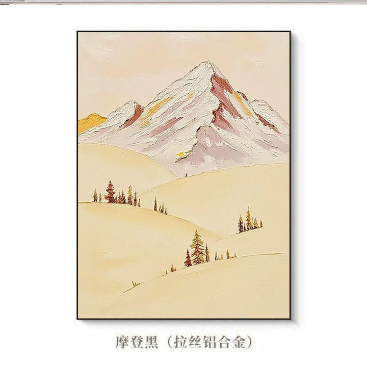 Berglandschaft Texturierte Leinwand Kunstwerk