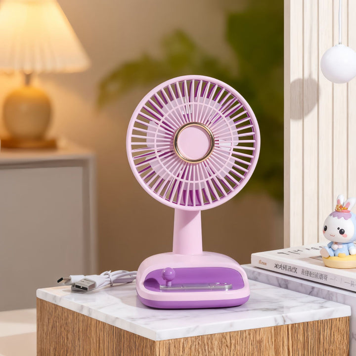 Damen Tragbarer Tischventilator mit einstellbarer Neigung und USB-Anschluss Karnz