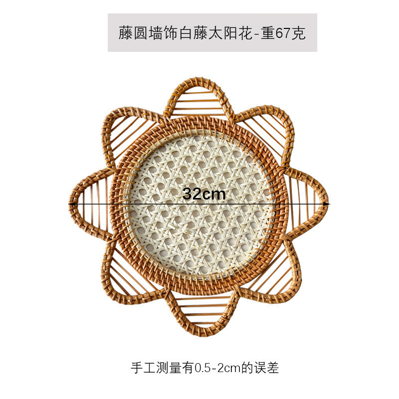 Damen Elegante handgewebte Rattanunterlage Karnz