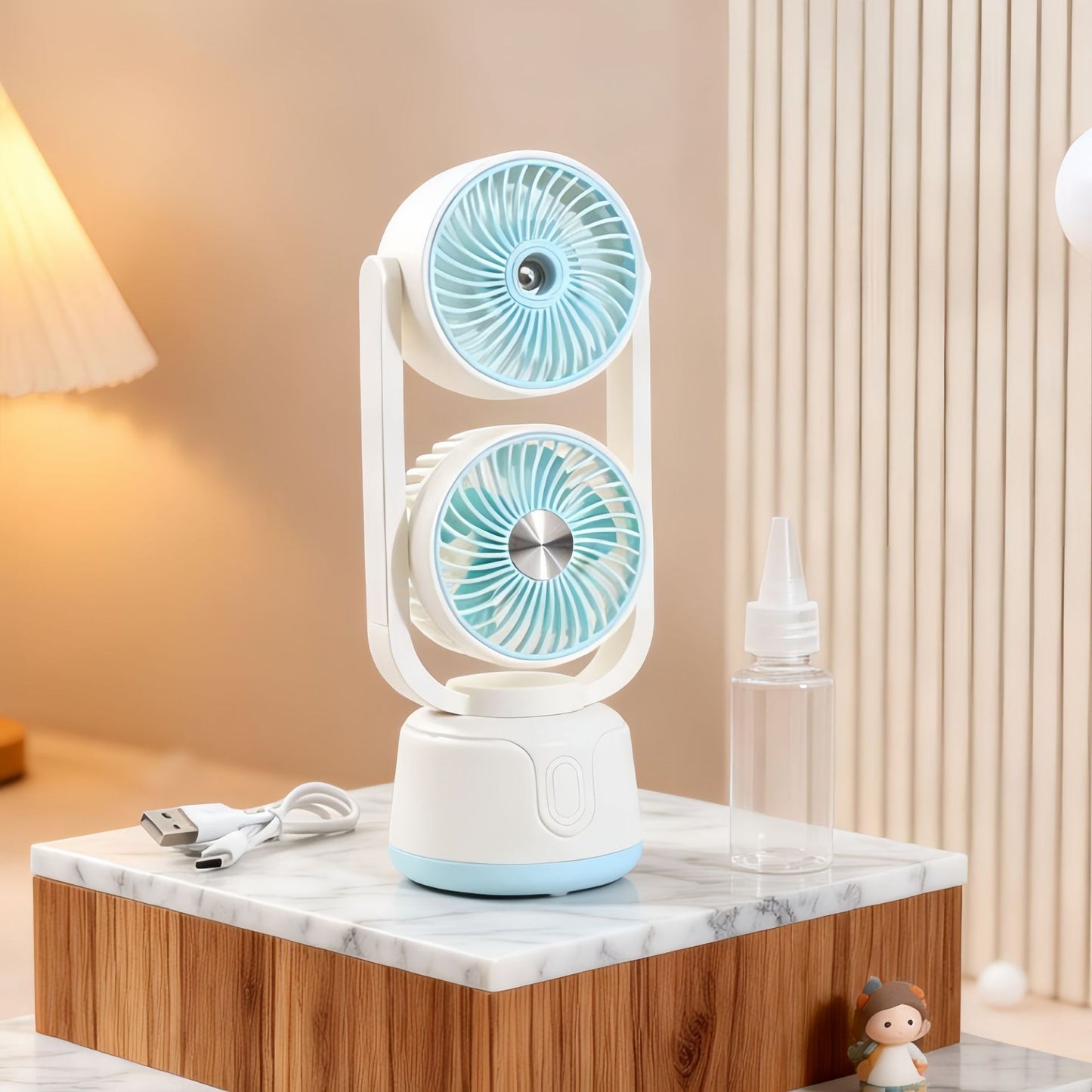 Damen Multifunktionaler Tischventilator mit Sprühfunktion Karnz