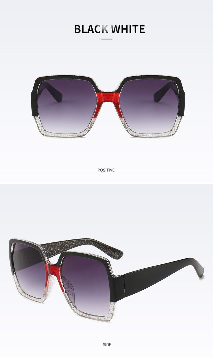 Funkelnde geometrische Rahmen Sonnenbrille Karnz