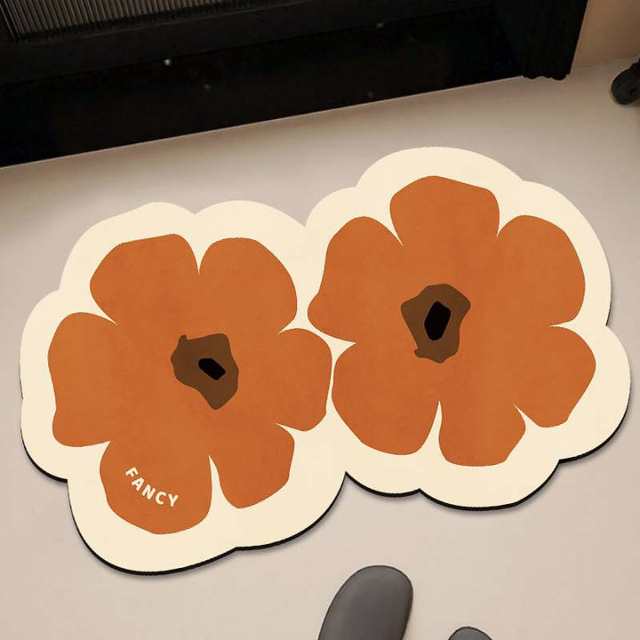 Florales Muster Badematte
