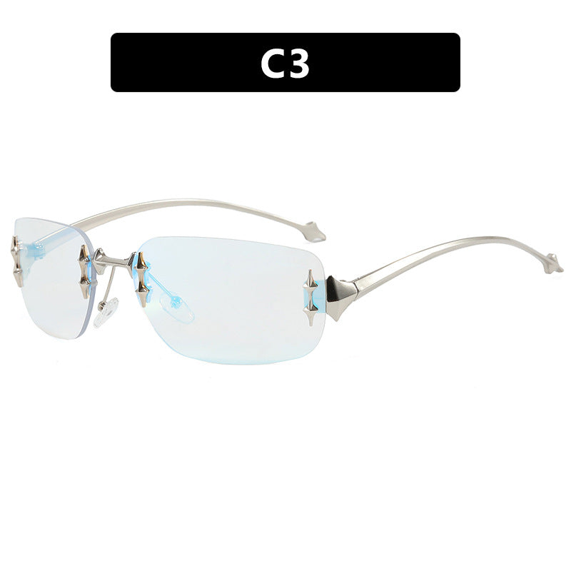 Damen Designer-Sonnenbrille mit aufwändigen Verzierungen Karnz