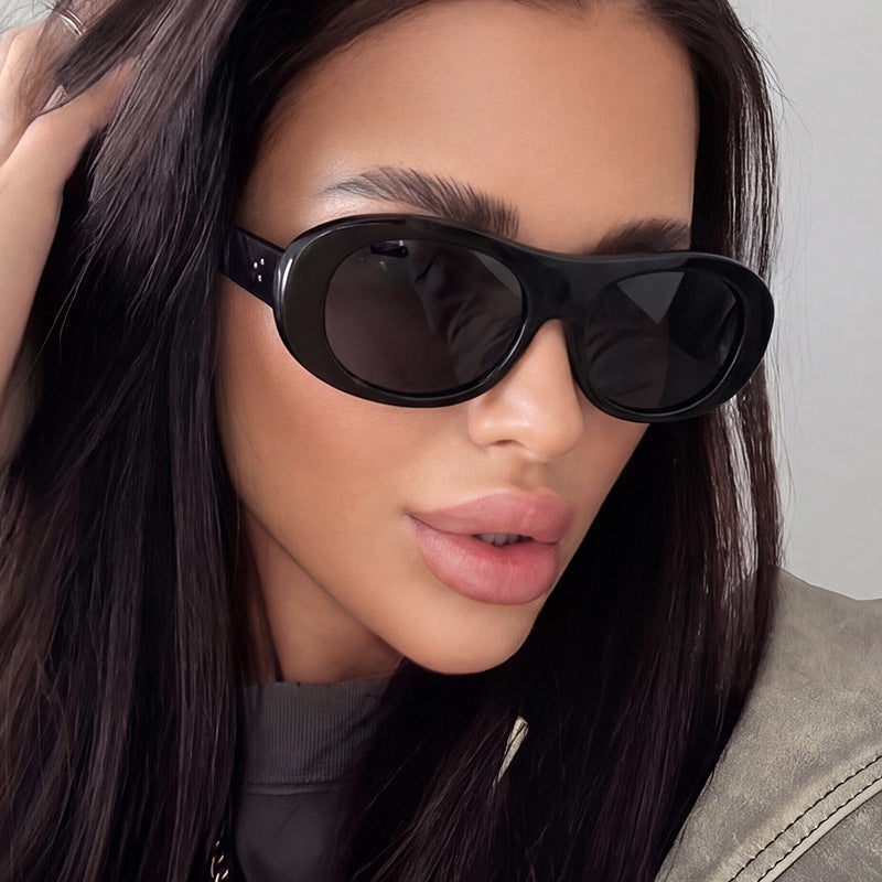 Damen modische Oversized-Sonnenbrille mit elegantem Schildkrötenmuster Karnz