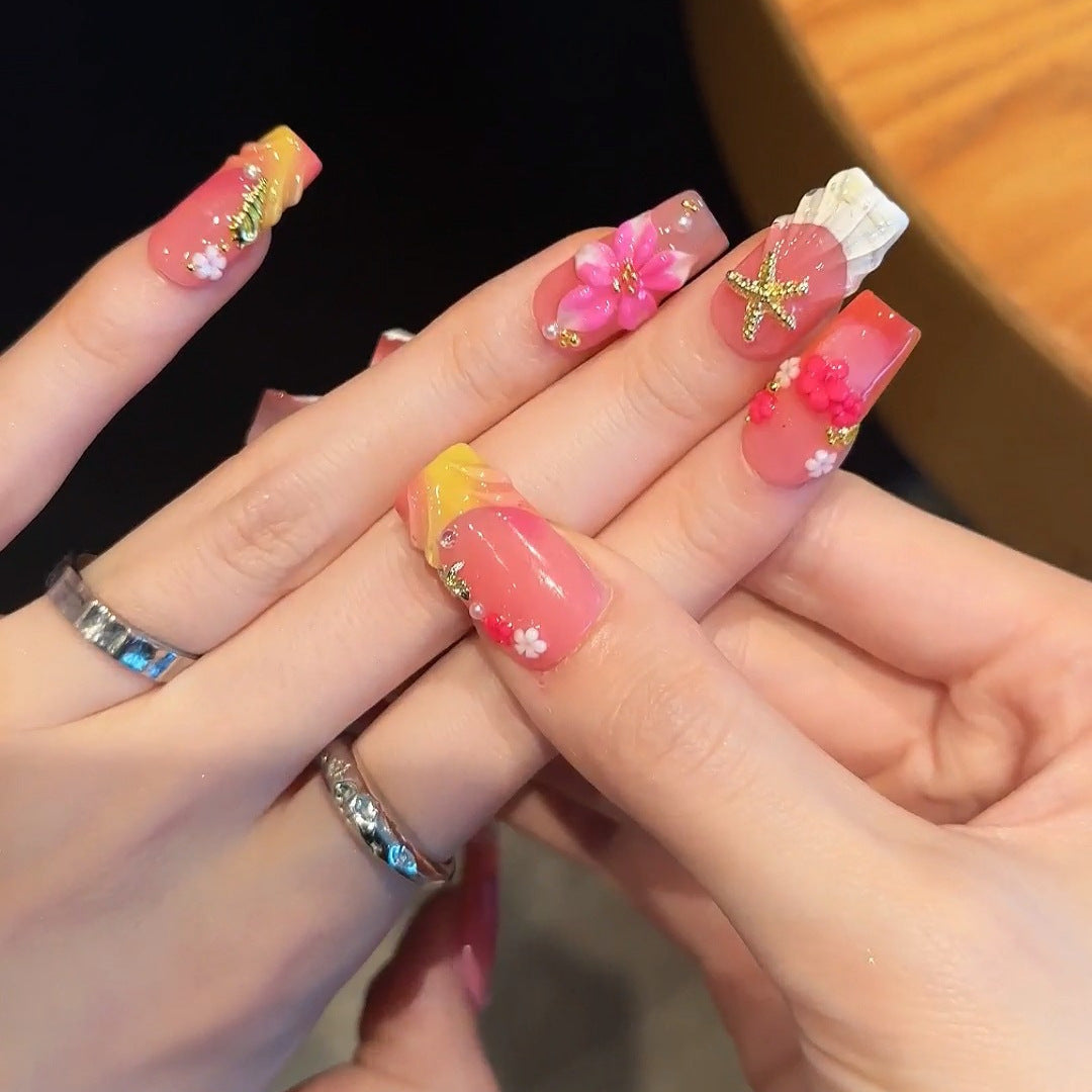 Dekoratives 3D Blumen-Nagelkunst-Set