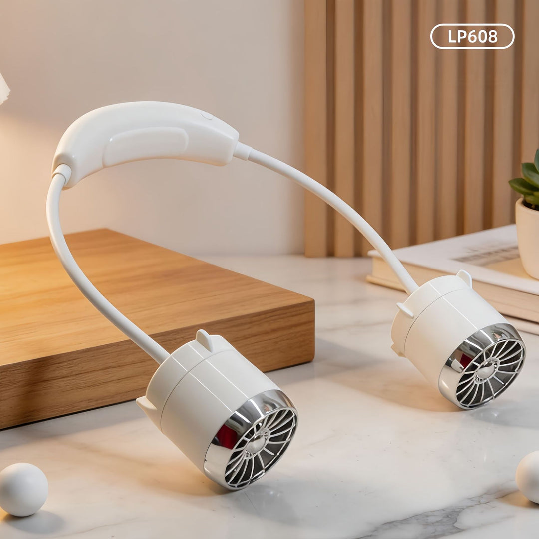 Damen Tragbarer Nackenventilator mit flexibler Halterung und kraftvollem Luftstrom Karnz