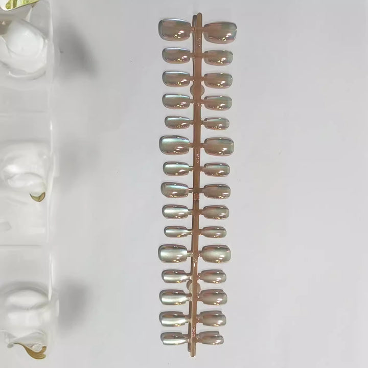 Iridescent Press-On Nail Tips Karnz