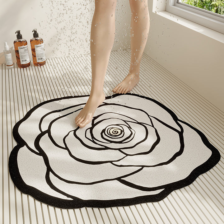 Künstlerische Blumen-Badematte