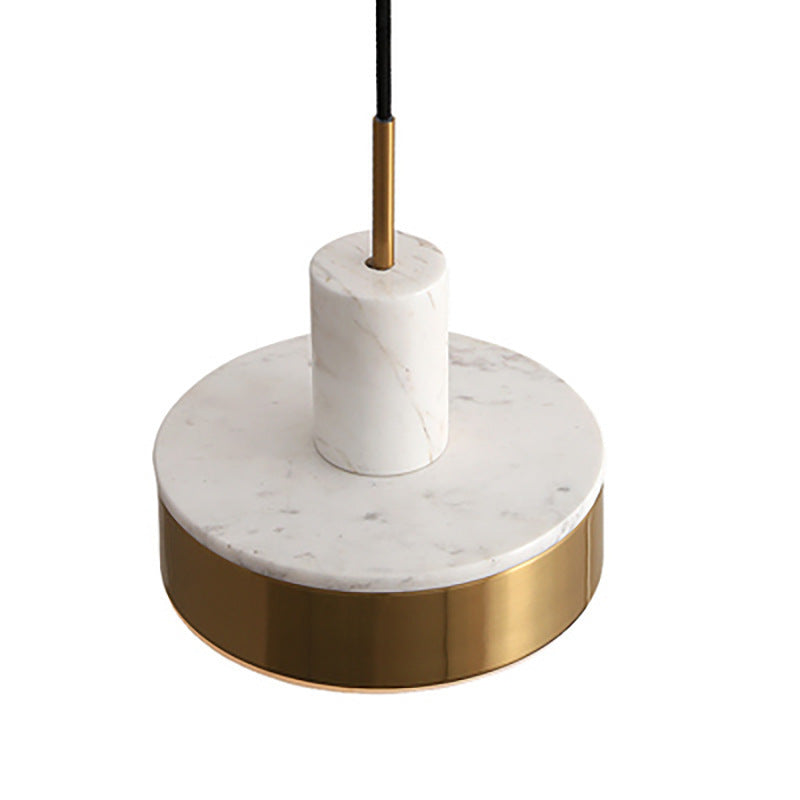 Moderne Marmor- und Goldpendelleuchte