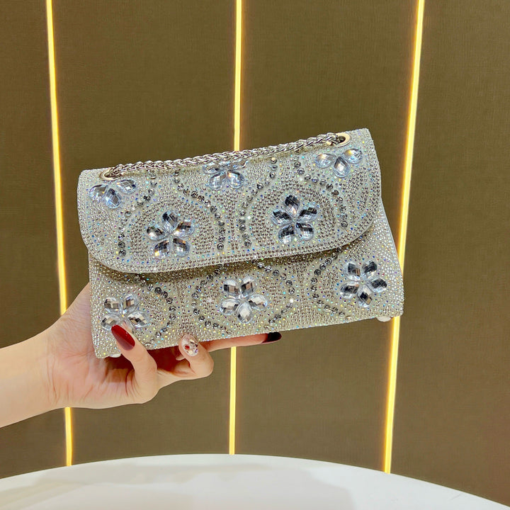 Verzierte florale Abend-Clutch