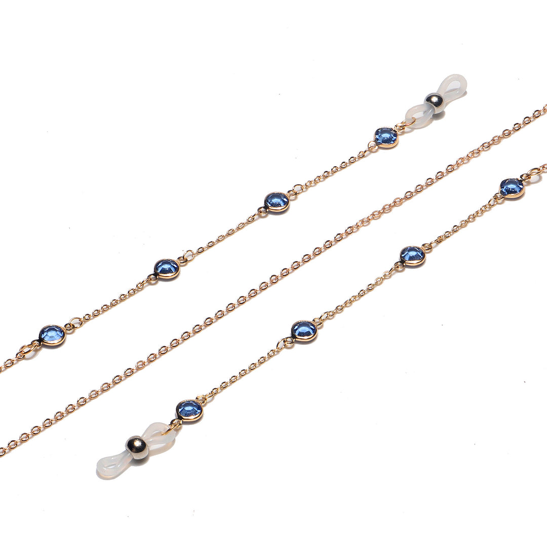 Elegante Edelstein Brillen Kette Karnz