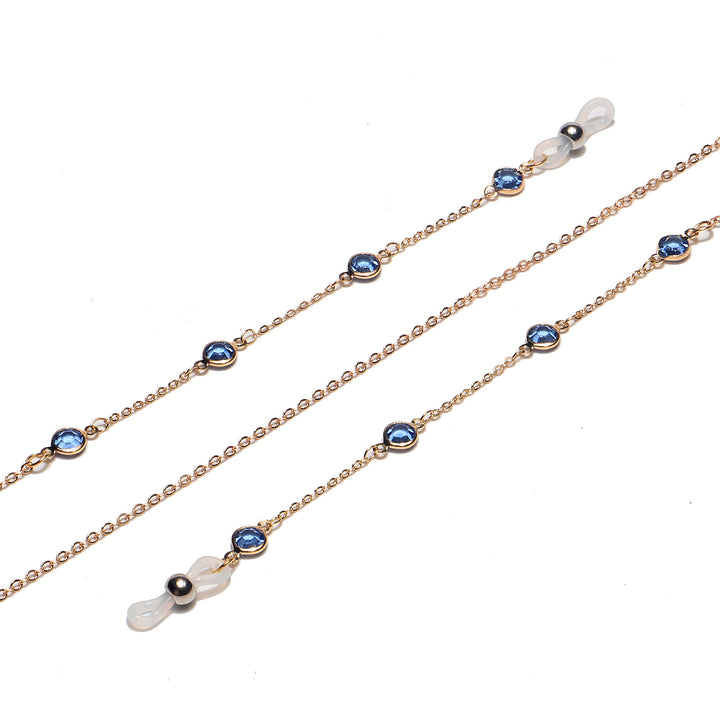 Elegante Edelstein Brillen Kette Karnz