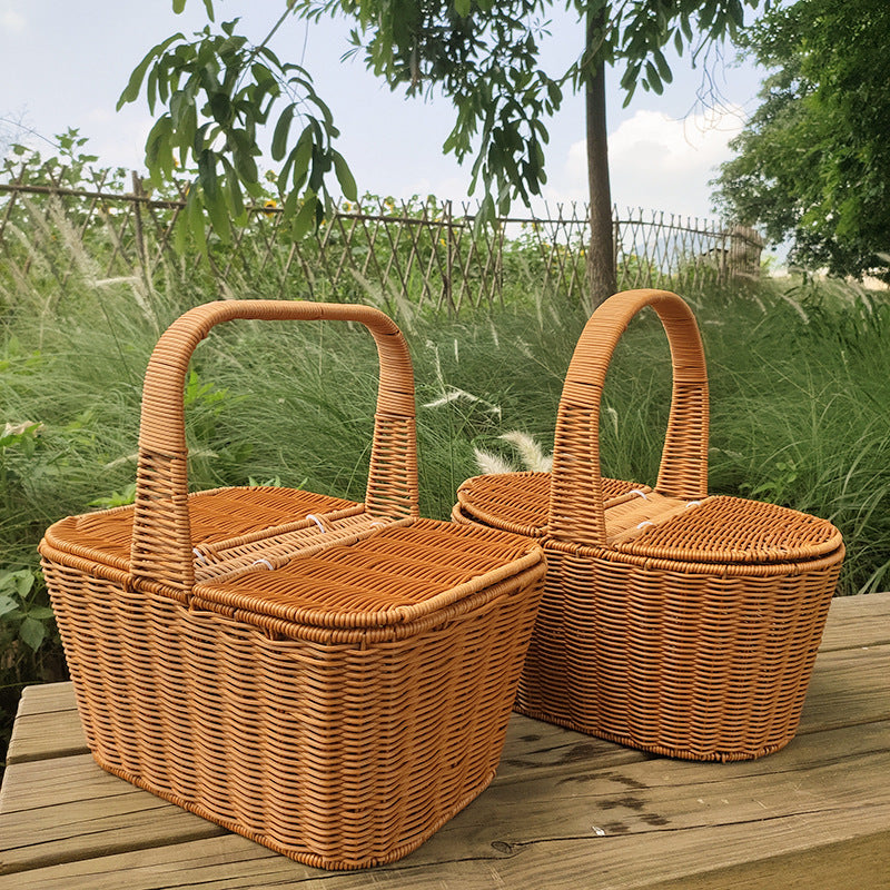 Eleganter Geflochtener Picknickkorb Karnz