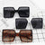 Damen Modische Oversized-Sonnenbrille mit kantigem Design Karnz