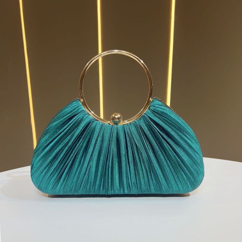 Faltbare Abendhandtasche mit Metallring